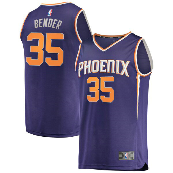 Camiseta Dragan Bender 35 Phoenix Suns Icon Edition Púrpura Hombre